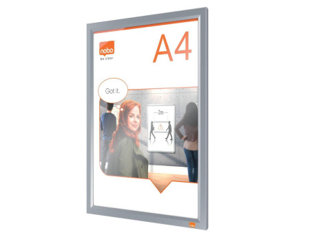 nobo Porte-affiche mural Impression Pro, A4, argent