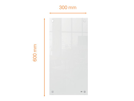 nobo Tableau blanc en verre/bloc-notes, (L)300 x (H)600 mm