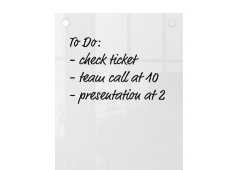 nobo Tableau blanc en verre/bloc-notes, (L)300 x (H)600 mm