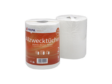 Fripa Papier nettoyant multi-usage, blanc, sur rouleau