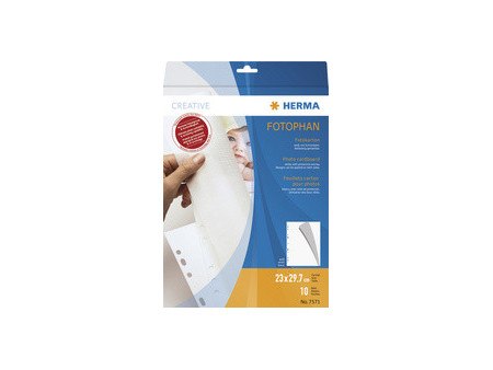 HERMA Feuillets carton pour photos, 230 x 297 mm, blanc