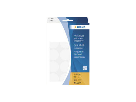 HERMA Etiquette fermoir, diamètre 32 mm, transparent