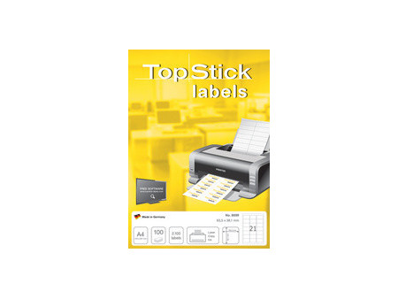 TOP STICK Etiquette universelle, 105 x 148 mm, blanc
