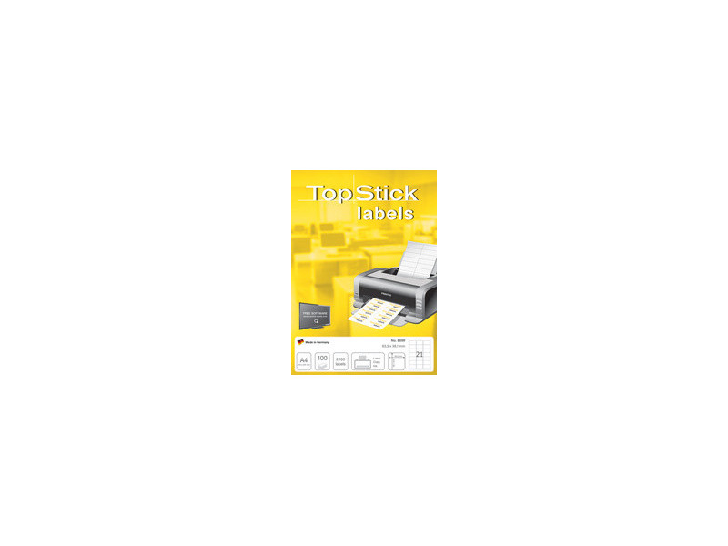 TOP STICK Etiquette universelle, 105 x 148 mm, blanc