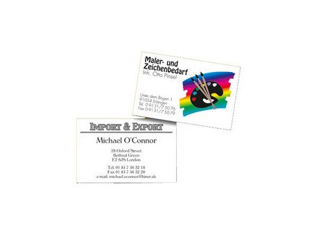 sigel Cartes de visite, 85 x 55 mm, 190g/m2, extra blanc
