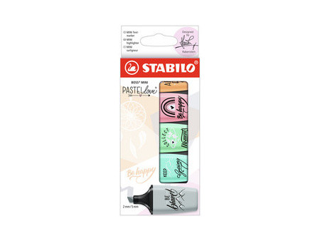 STABILO Surligneur BOSS MINI Pastellove 2.0,étui carton de 5