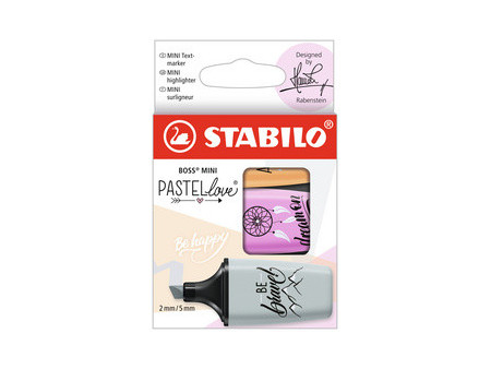 STABILO Surligneur BOSS MINI Pastellove 2.0,étui carton de 5