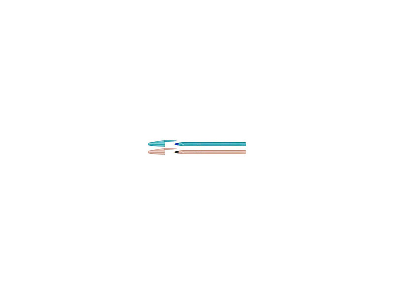 BIC Stylo à bille Cristal Glacé, assorti en bleu et rosé