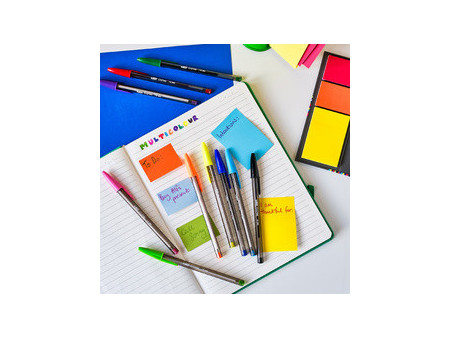 BIC Stylo à bille Cristal Large Multicolor, sachet de 10