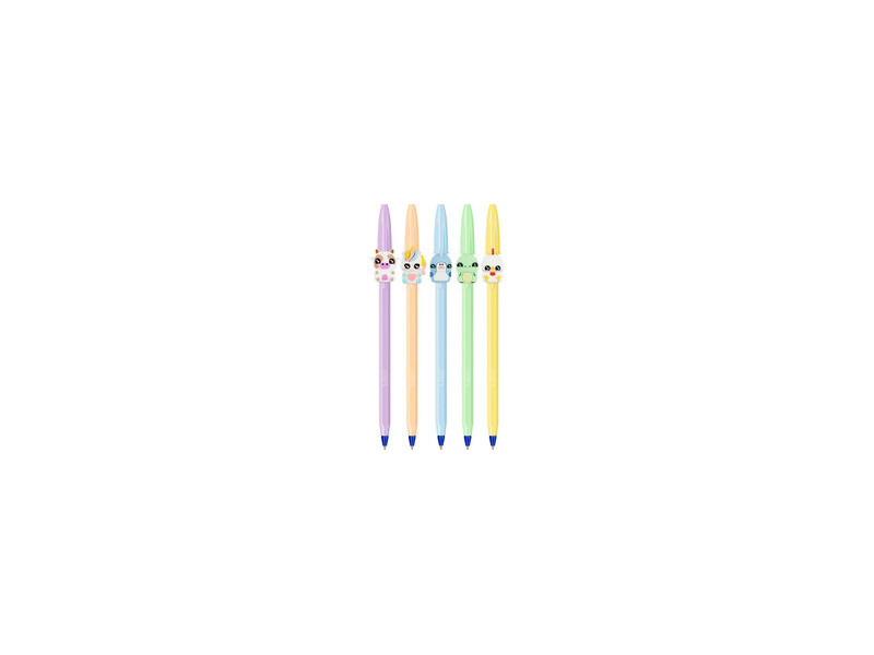BIC Stylo à bille Cristal Pastel Figurines, carton de 20