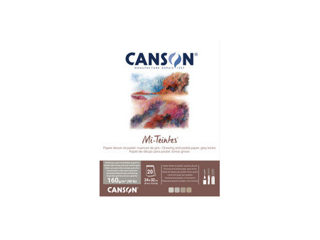 CANSON Papier beaux-arts Mi-Teintes, en bloc, 240 x 320 mm