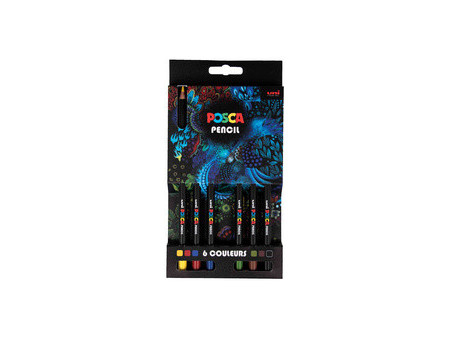 POSCA Crayons de couleur PENCIL KPE200, étui carton de 12