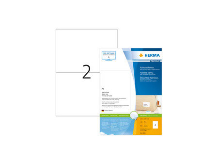 HERMA Etiquette universelle PREMIUM, 148,5 x 105 mm, blanc
