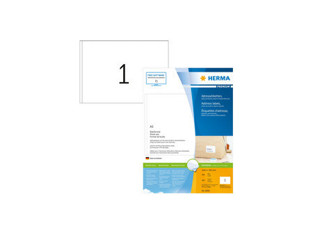 HERMA Etiquette universelle PREMIUM, 148,5 x 105 mm, blanc