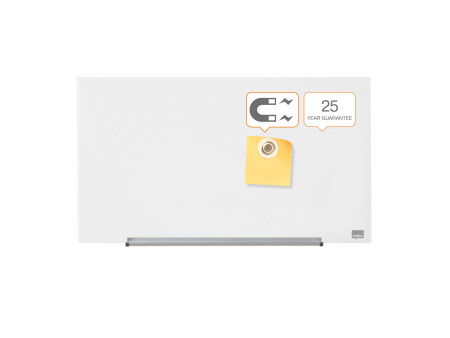 nobo Tableau en verre Impression Pro Widescreen, 31', blanc