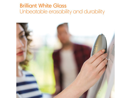 nobo Tableau en verre Impression Pro Widescreen, 31', blanc