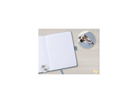 sigel Carnet de notes Jolie Feel, tissu, A5, ligné, gris