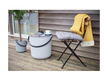 Plast team Seau de rangement AKITA, 53 litres, gris nuage