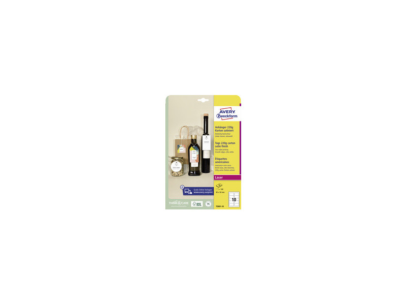 AVERY Zweckform Etiquette américaine, carton, 220 g/m2