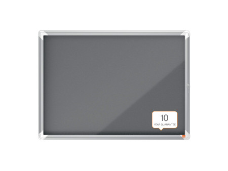 nobo Vitrine d'affichage Premium Plus, feutre, 8x A4, gris