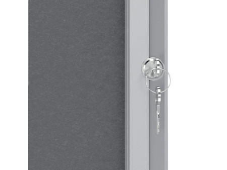 nobo Vitrine d'affichage Premium Plus, feutre, 8x A4, gris