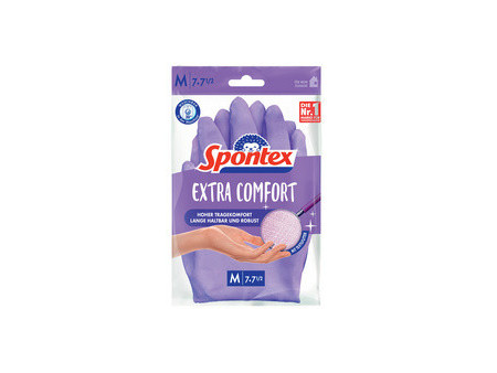 Spontex Gant en latex Extra Comfort, taille: M, lilas