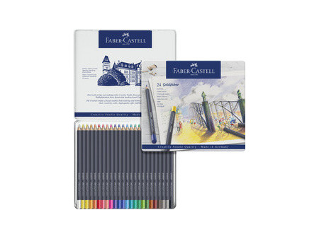 FABER-CASTELL Crayons de couleur GOLDFABER, étui en métal