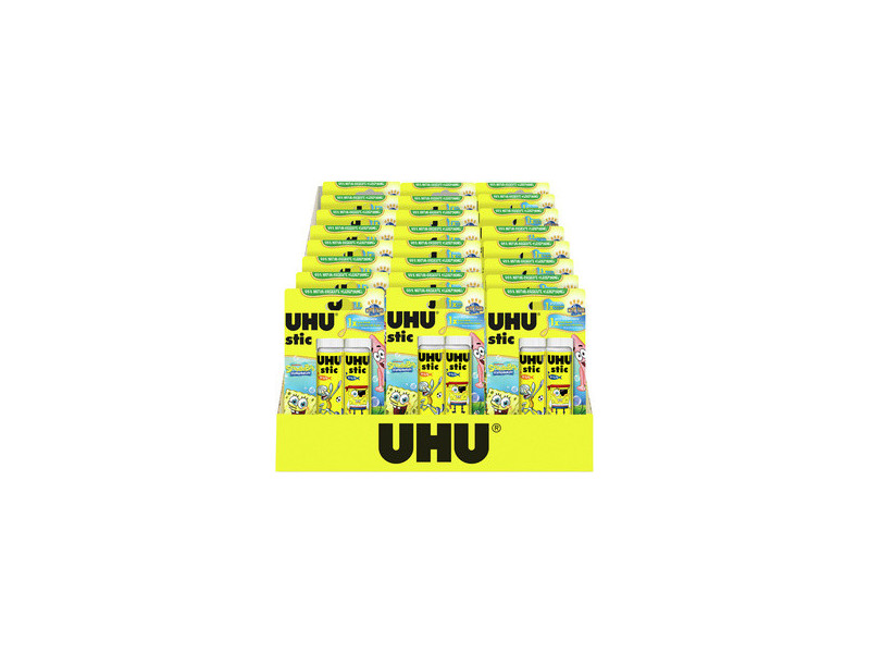 UHU Bâton de colle stic Bob l'éponge, 2 x 21 g, présentoir