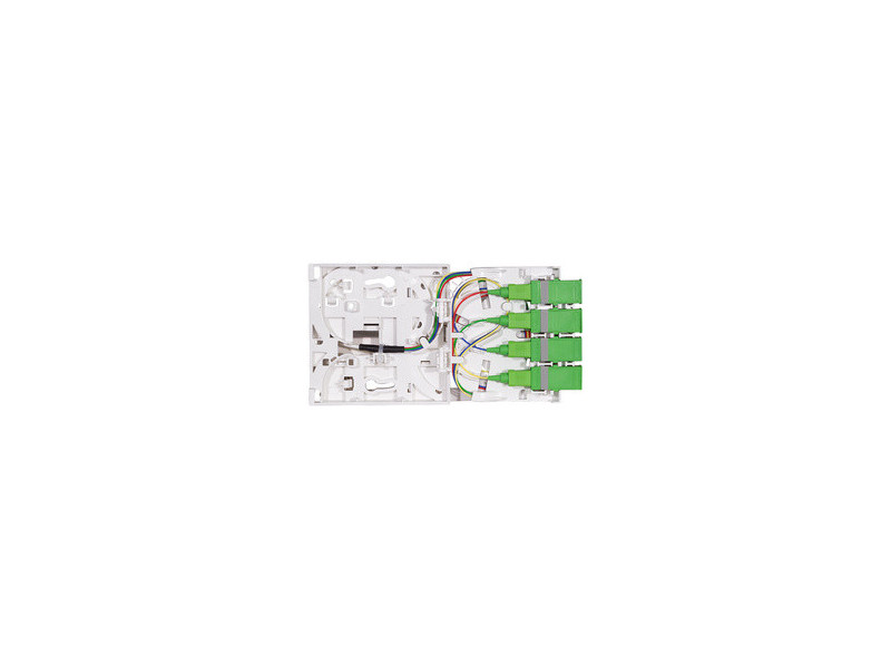 LogiLink Boîte d'épissure FTTH, 4x SC/APC, câble 50 m, blanc