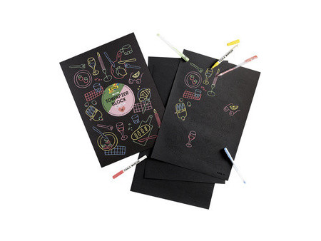 folia Bloc de papier de couleur, A4, 130 g/m2, noir