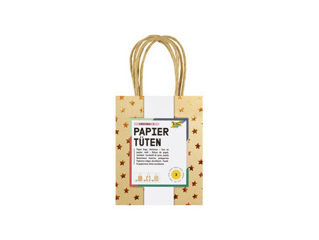 folia Sac en papier 'Noël', papier kraft, grand