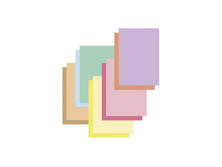 folia Bloc papier de couleur/carton de bricolage PASTEL, A4