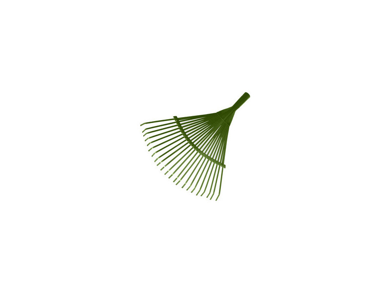 Bradas Balai à feuilles sans manche, métal, 22 dents, vert
