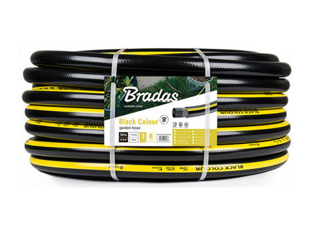 Bradas Tuyau d'arrosage BLACK COLOUR, 3/4', noir/jaune, 50 m
