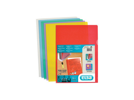 ELBA Pochettes coins M Star, en film PVC solide 0,15mm, bleu