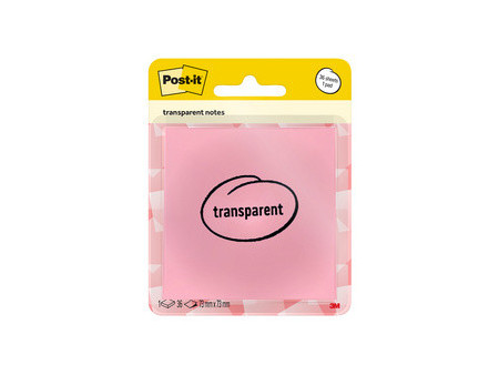 Post-it Bloc-notes transparent notes, bleu pastel