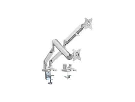 LogiLink Bras support pour deux écrans, aluminium, argent
