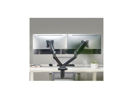 LogiLink Support double écran, alu, longueur bras: 450 mm