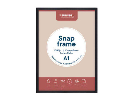 EUROPEL Cadre porte-affiche Premium+, A1, noir