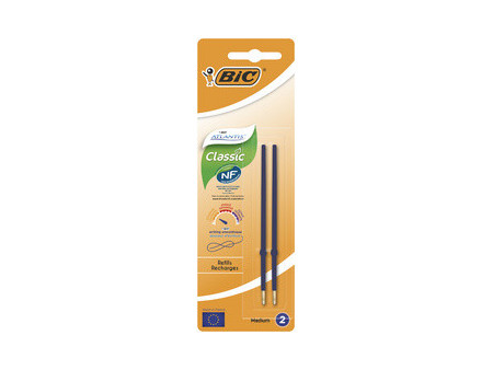BIC Recharge pour stylo à bille Atlantis Classic, F, bleu