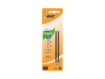 BIC Recharge pour stylo à bille Atlantis Classic, F, bleu