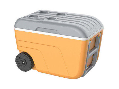 EDA Glacière NOMADE, 52 litres, mobile, curcuma/gris