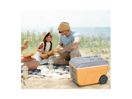 EDA Glacière NOMADE, 52 litres, mobile, curcuma/gris