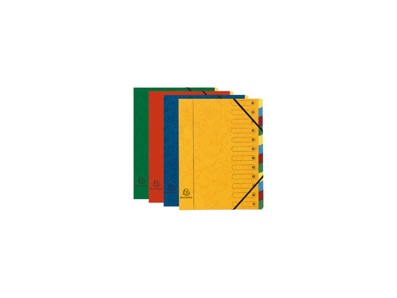 EXACOMPTA Trieur Harmonika, carton, 7 compartiments,assorti