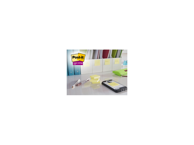 Post-it Bloc-note super sticky notes, 76 x 76 mm, 12+12