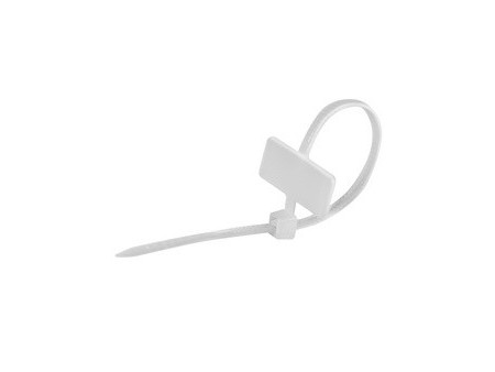 LogiLink Attache-câbles avec champ d'inscription, blanc