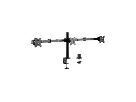 LogiLink Bras support pour 3 écrans 17-27', noir
