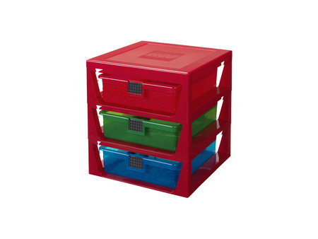 LEGO Module de classement 3-DRAWER STORAGE RACK, bleu