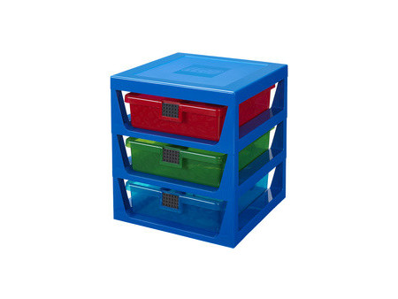 LEGO Module de classement 3-DRAWER STORAGE RACK, bleu