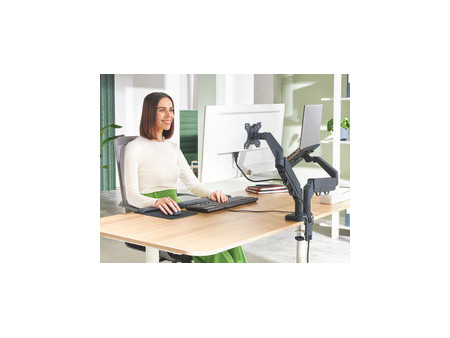 LEITZ Bras pour écran Ergo avec support ordinateur portable